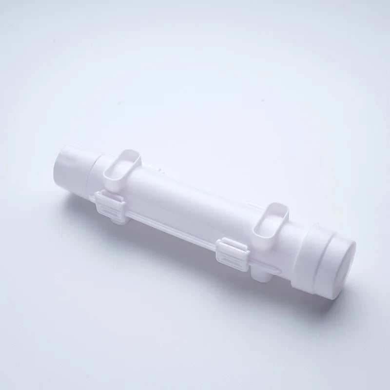 White sushi-rolling tube device shown diagonally on a white background