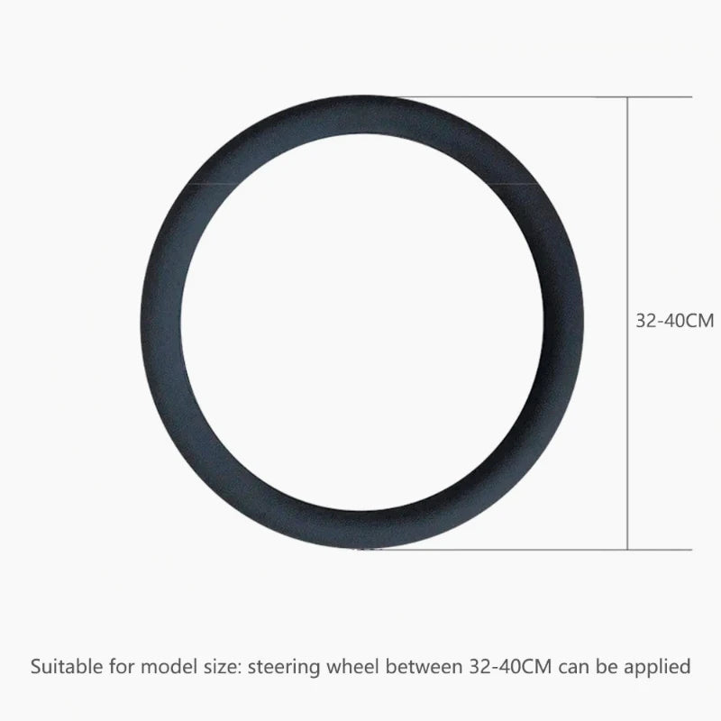 Line drawing of a steering wheel ring outline with a 32-40cm dimension callout on white background